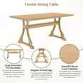 thumbnail image 3 of ACE-Dining Room,7 PCS,Trestle Dining Table Set with 6 Upholstered Dining Chairs supporting 250 LBS for Dining Room,Living Room,Kitchen(Natural), 3 of 12