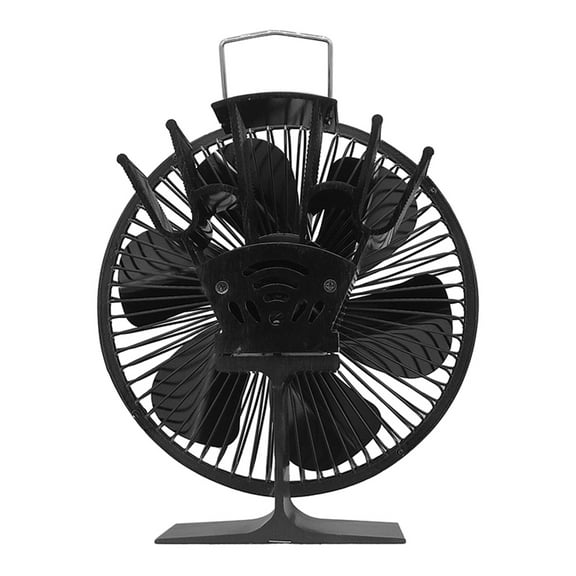 Stove Fan 6 Blades Heat Powered Fan Quiet Efficient for Wood Friendly Larger Air Flow Large Room
