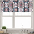 thumbnail image 3 of Ambesonne Ethnic Valance & Curtain, Oriental Style Floral Retro, 55"x30", Turquoise Pale Pink, 3 of 6