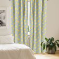 thumbnail image 2 of Ambesonne Yellow Bird Window Curtains, Cartoon Chicken, Each 28" W x 84" L, Pale Seafoam Mustard, 2 of 4