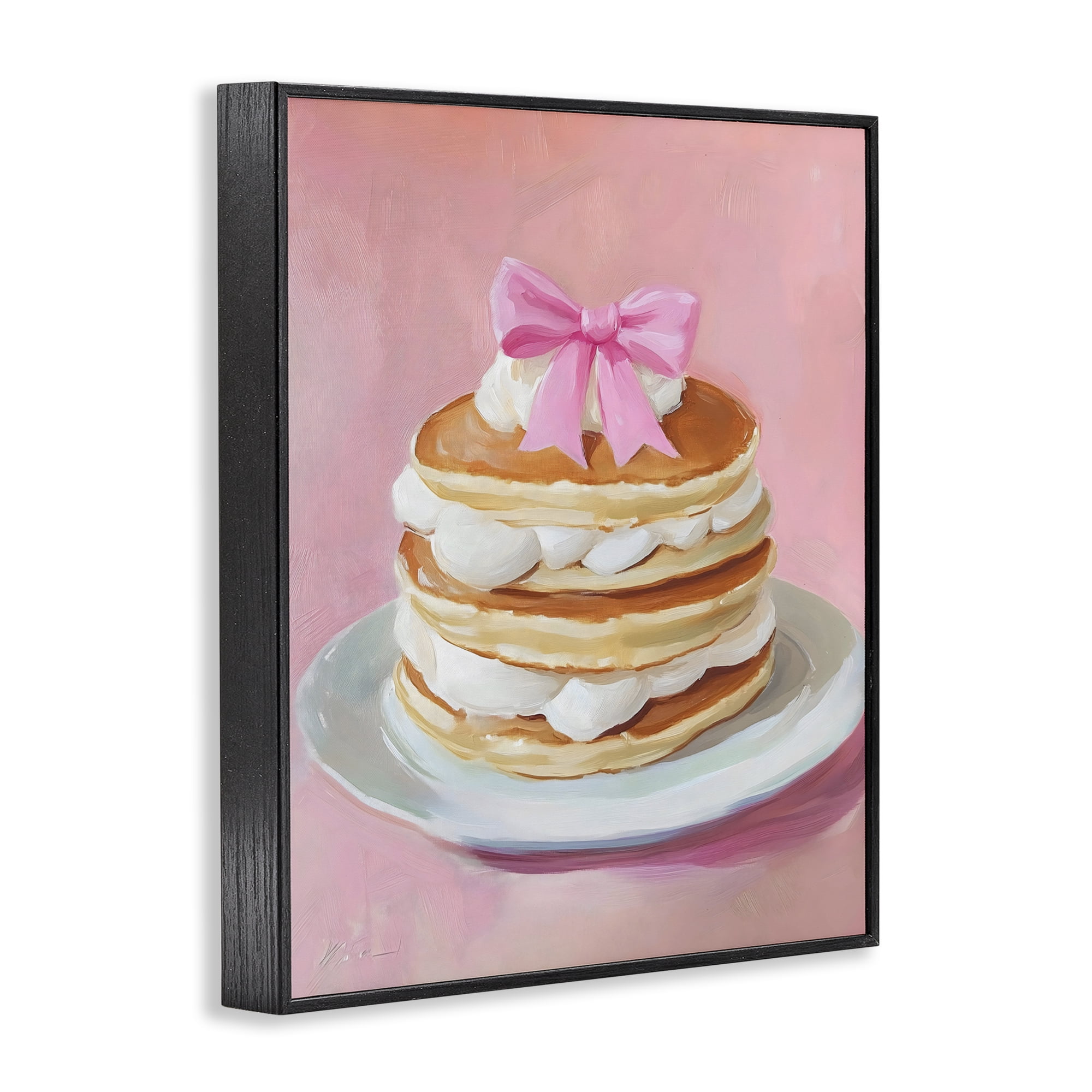 Stupell Industries Coquette Pancakes with Whipped Cream Black Framed Giclee Art, design by The Prints Vibe