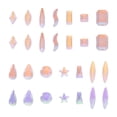 thumbnail image 3 of 100 piezas de tachuelas para decoración de uñas, parches planos, calcomanías decorativas para manicura, 3 of 7