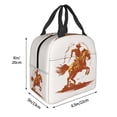 thumbnail image 2 of Defioc Vintage Cowboy On A Bronco Horse Print Lunch Box,Lunch Bag for Women Men Reusable Insulated Lunch Tote for Work/Office/Picnic/Travel, 2 of 6