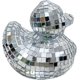 thumbnail image 1 of Adornos de pato de discoteca, decoración para fiesta de discoteca con forma de pato, esculturas de pato con bola de espejo reflectante para diseño, accesorios de escenario, bodas, decoración de festiv, 1 of 4