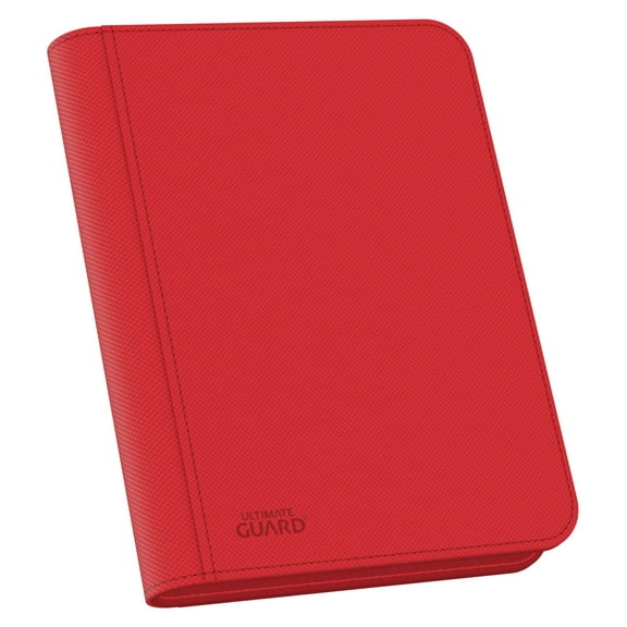 Ultimate Guard 4 Pocket Zipfolio Xenoskin Card Binder, Red