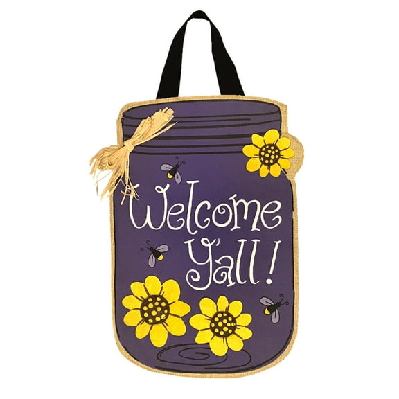 Briarwood Lane Welcome Y'all Burlap Door Hanger