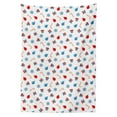 thumbnail image 3 of Ambesonne Christmas Tablecloth Rectangular Table Cover, Xmas Cones Ornaments, 60"x84", Red White and Pale Blue, 3 of 4