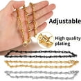 thumbnail image 6 of ChainsHouse 14K Gold Plated Thorns Chains Necklace for Women Men Choker Trendy Jewelry Birthday Christmas Father's Day Gift, 18inch, 6 of 8
