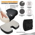 thumbnail image 5 of Platinum-Level Comfortable Memory Foam Ergonomic Backrests with Seat Cushion, Lumbar Support, Black, 2 Count, 2 Pack, 5 of 11
