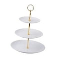 thumbnail image 1 of Soporte para repostería, platos para aperitivos de frutas, 3 niveles con asa, decoración de mesa de Buffet, centro de mesa, torre de , soporte pilar perfecl Puesto de pasteles, 1 of 8