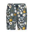 thumbnail image 4 of Wukai Flowers and Bee Men’s Short Pajama Pants With Pockets Soft Sleep Pj Shorts for Men-XX-Large, 4 of 6