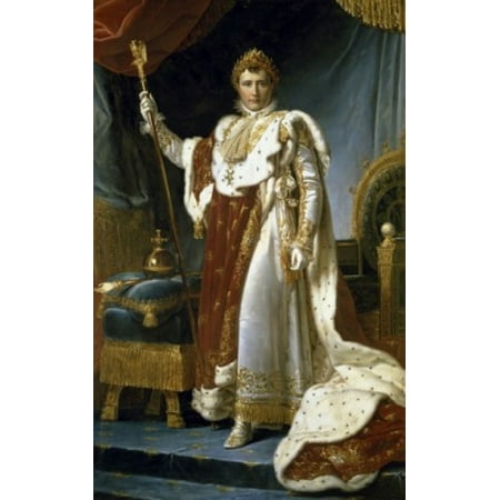 Napoleon in Royal Costume  (Napoleon en Costume de Sacre) 1804  Francois Pascal Simon Gerard (1770-1837French) Palace of Versailles Paris Canvas Art - Francois Pascal Simon Girard (18 x 24)