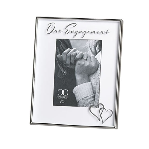 Roman Caroline Collection Engagement Picture Frame, Floating Holds 4 x 6 inches Photo