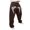 Brown, variant on LIWENLI Men's Wide Leg Sweatpants Fleece Lined Baggy Pants with Open Bottom Drawstring Waist S-2XL (White,L)