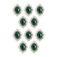thumbnail image 1 of 10 botones de aleación hechos a mano para coser, decorativos y para bodas. verde, 1 of 9