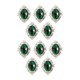 thumbnail image 1 of 10 piezas de hebilla de taladro de aleación, accesorios decorativos para el cabello, suministros para bodas, bricolaje, aleación verde, 1 of 9