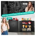 thumbnail image 7 of 36 inch Metal Storage Cabinet with Doors and Shelves,Small Garage Storage Cabinet with Lock,Black Metal Cabinets with Locking Doors for Home,Office,Short Garage Cabinets, 7 of 7
