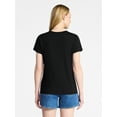 thumbnail image 5 of Time and Tru Women's Slub Crewneck Tee with Short Sleeves, Sizes XS-XXXL, 5 of 5