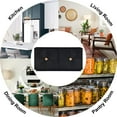 thumbnail image 4 of Buffet Sideboard, Atumon Accent Cabinet with 4 Doors, Farmhouse Buffet Cabinet with Adjustable Shelves, Wood Storage Cabinet Furniture for Kitchen Dining Room Living Room, 60"L x 15"W x 30"H, Black, 4 of 10