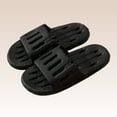 thumbnail image 5 of Breathable PVC Slides for Men Women, Waterproof Perforated Unisex Slippers, Indoor Outdoor House Pool Slides with Arch Support, Black (Size 40-44),Size 44, 5 of 5
