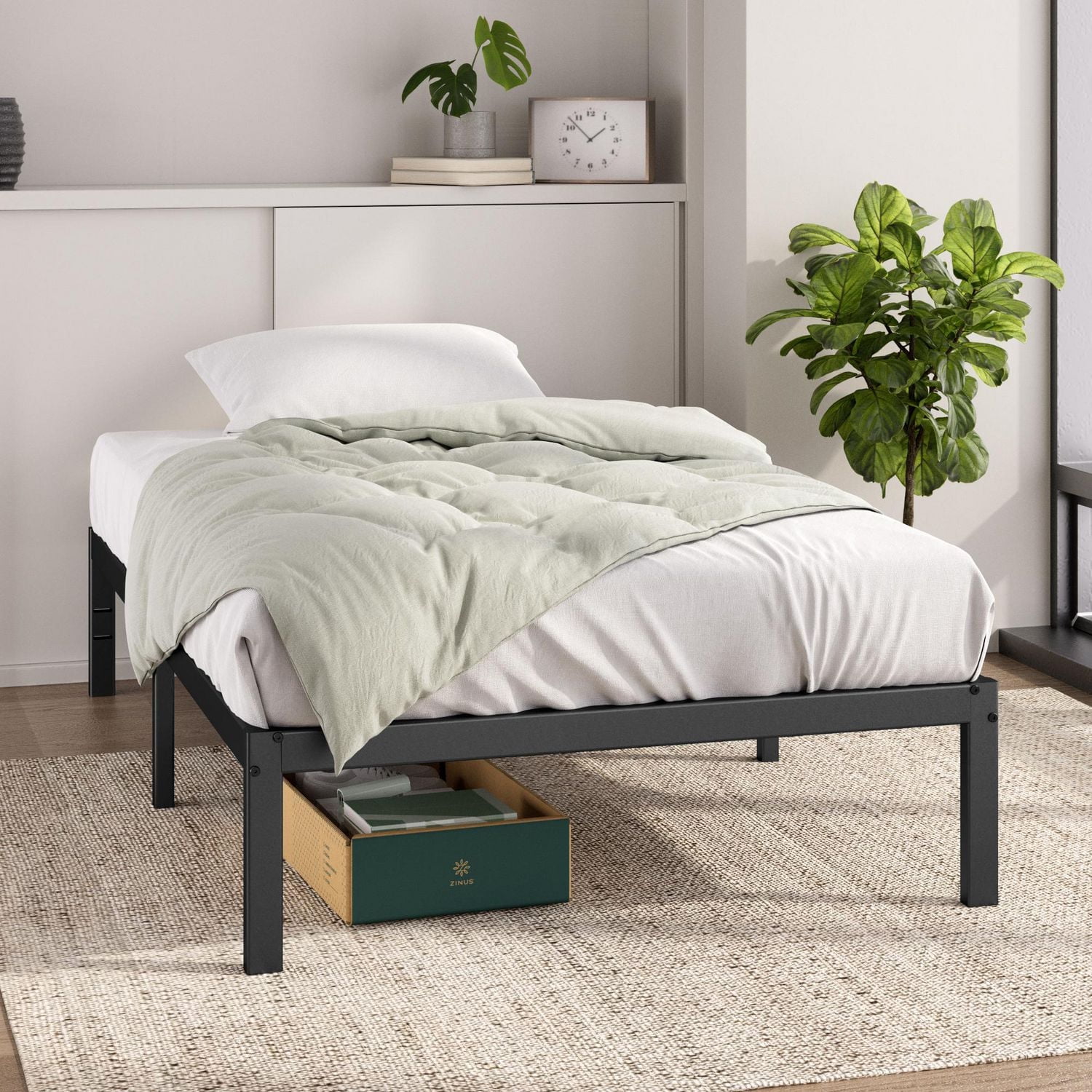Zinus Elias 14 inch Black Metal Platform Bed Frame