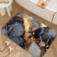 thumbnail image 3 of 1pc Marble with Gold Inlay Absorbent Non-Slip Bathroom Thickened Flannel Rug Decor,Soft,Quick Drying,Suitable For Indoor/outdoor Use,Bathrooms,Bedrooms,Kitchens,Terrace,Laundry Rooms,16"x24", 3 of 9