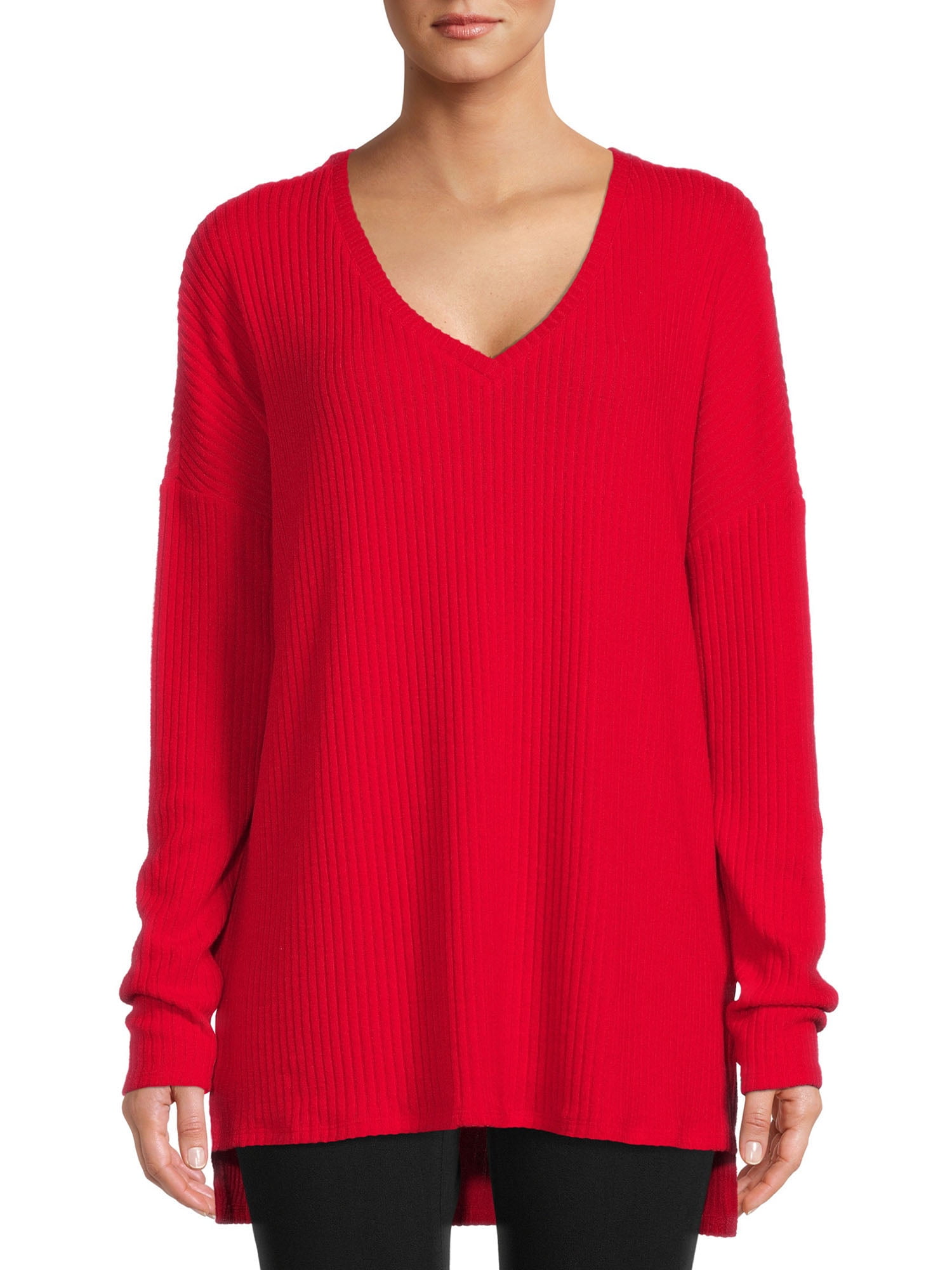 Time and Tru Women's Ribbed Tunic Top