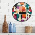 thumbnail image 3 of Yayeee Wall Clock Battery Operated 11.9" Silent Quartz Non-Ticking for Living Room Decor, Beige Abstract, 3 of 8