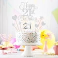 thumbnail image 4 of 21st Birthday Cake Toppers, 21st Birthday Candles Numeral Candles and Glitter Cake Decorations Toppers Set for Party Supplies (Silver), 4 of 7