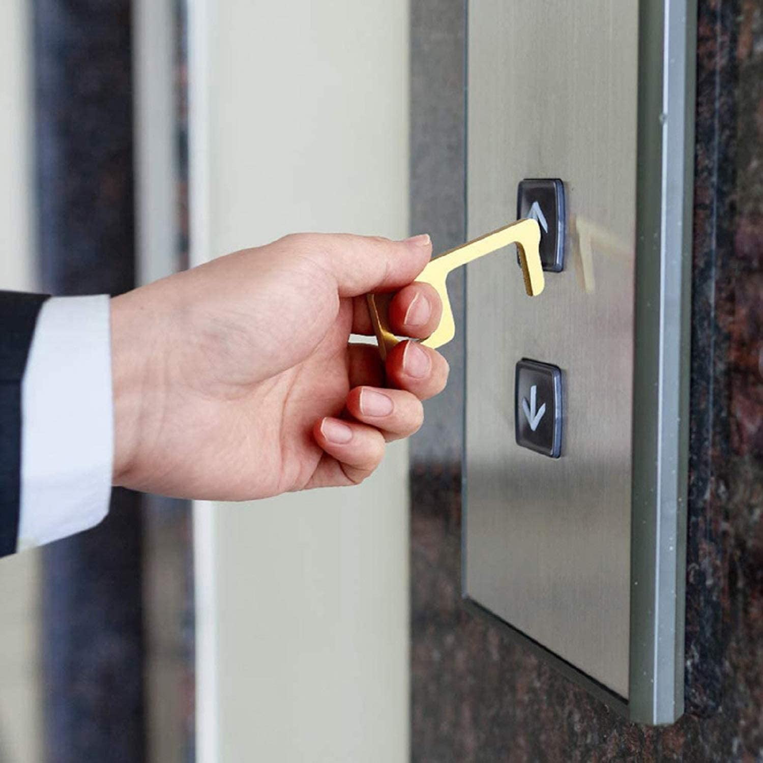 Contactless Safety Door Opener Safety Protection NO Touch Brass Key Opener Kits 