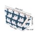 thumbnail image 2 of 1 Pc Bolsa Cosmética Pequeña para Mujeres con Osos Polares para Viajes Vacaciones Baño Azul Blanco de Lona, 2 of 3