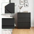 thumbnail image 3 of Leumius 3-Drawer Small Nightstand Set of 2 with Charging Station,Modern Sofa Side Table End Table Wood Storage Cabinet for Living Room,Bedroom,Office,Black, 3 of 8