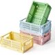 thumbnail image 1 of Caja de almacenamiento de cajas de escritorio plegables de 4 piezas, cesta de mesa apilable de plástico, 11 kaili Sencillez, 1 of 5