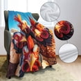 thumbnail image 5 of Kuscheln Roosters Blanket Animals Funny Chicken Gifts for Women Girls Chicken Lover Fleece Blanket Soft Fuzzy Plush Throw Blankets for Couch Bed, 50" x 60", 5 of 7