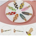 thumbnail image 2 of 8 Pcs No Bend Hair Clips，Checkered Hair Clip Creaseless Hair Clips Makeup Hair Clips No Crease for Salon Styling Flat Hair Clips for Girls Women, 2 of 4