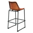thumbnail image 6 of Diamond Sofa Camden Bar Height Chair in Genuine Clay Leather with Black Powder Coat Base, 6 of 7