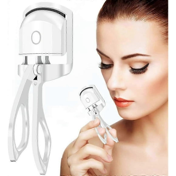 Rizador de pestañas eléctrico con almohadilla de silicona y calefacción, minirizador de pestañas recargable por USB.