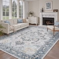 thumbnail image 4 of SIXHOME 9'x12' Area Rugs for Living Room Washable Traditional Distressed Carpet Non Slip Soft Retro Floral Indoor Throw Rug for Bedroom Dinning Room Vintage Blue, 4 of 8