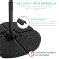 thumbnail image 4 of Best Choice Products 10ft 360-Degree LED Cantilever Offset Hanging Market Patio Umbrella w/ Easy Tilt - Burgundy, 4 of 7