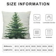 thumbnail image 5 of Patifu Christmas Tree Throw Pillow Cushion Cover Fir Green Watercolor Celebration Merry Christmas Pillow Case Decorative Square Accent Pillow Case  22x22in, 5 of 5