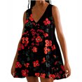 thumbnail image 2 of Viikei Women Dress Summer Maxi Dresses,Dresses for Women Clearance,New Women's Casual Loose V-neck Sleeveless Printed Short Dress Black XL, 2 of 6