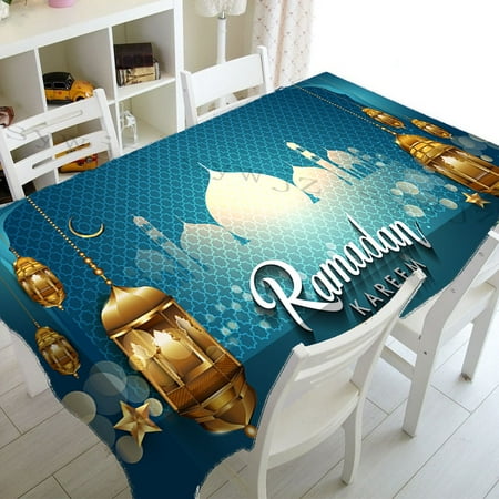 

Muslim Mosque Lantern Print Restaurant Tablecloth Home r Rectangular Party Tablecloth Ramadan Islamic r Tablecloth