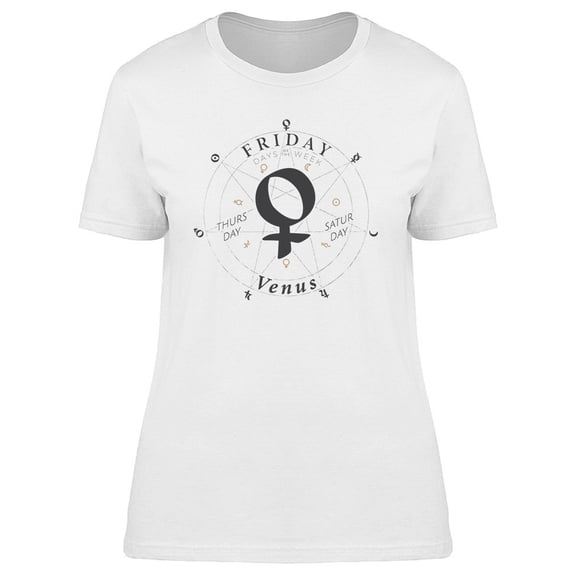 Friday Sign Venus Heptagram Tee Women's -Image by Shutterstock