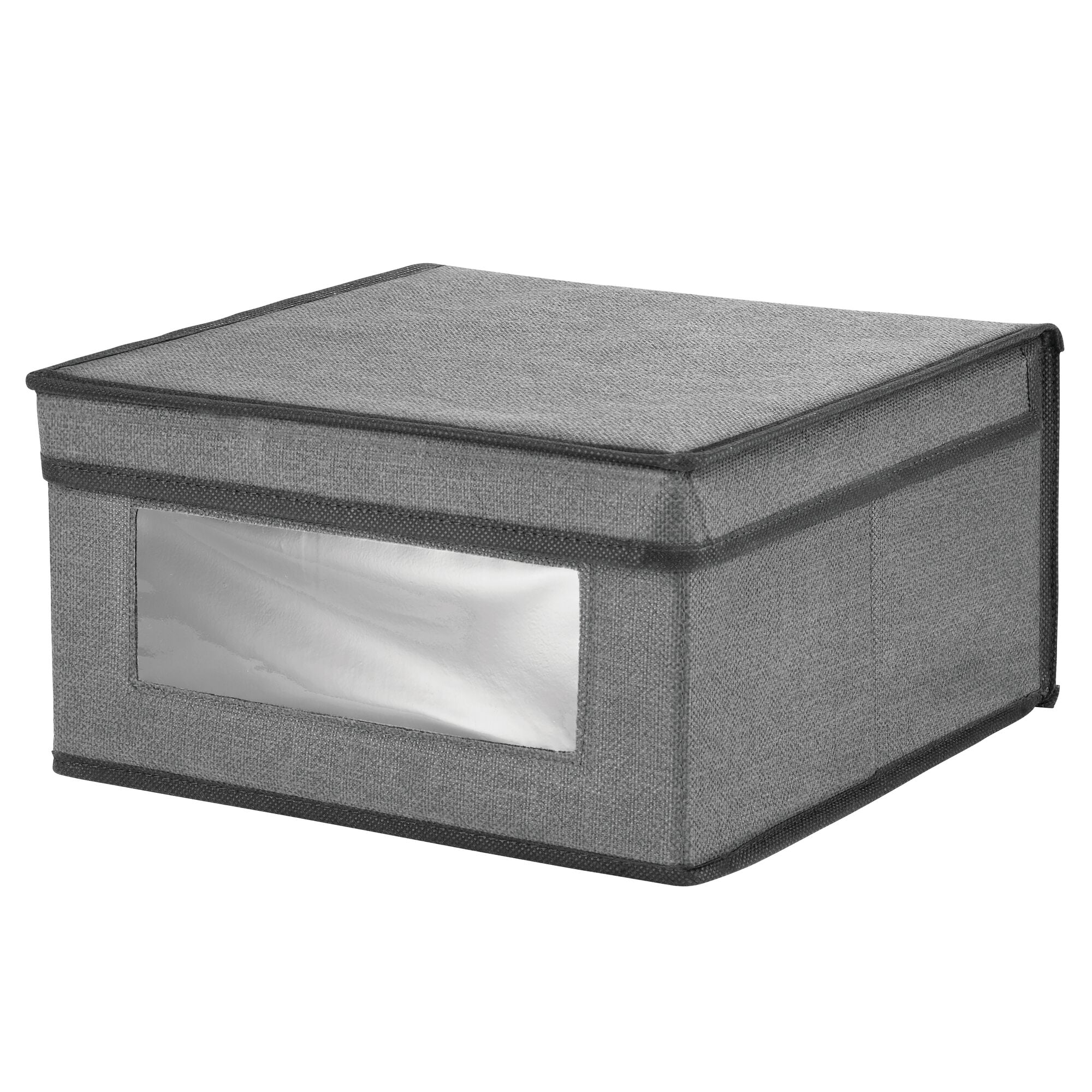 SIMPLIFY 11 in. L x 12 in. W x 6 in. H Boho Medium Storage Box Closet  Drawer Organizer in Grey 30100-GREY - The Home Depot