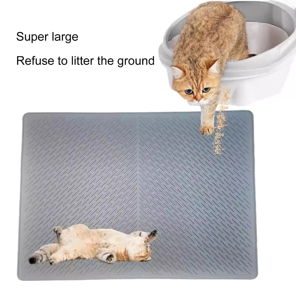 Multiuse Silicone Pet Mat for Cats Dogs Nonspill Dog Litter Mat Feeding Mat Dog Bowl Mat with Raised Edges