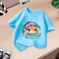 thumbnail image 4 of WEAIXIMIUNG Hauts pour Adolescentes Tendance Fleur Mignon Mode Imprimé Confortable Col Rond Manches Courtes T-Shirt Décontracté d'Été 12-14 Ans, 4 of 4