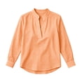 thumbnail image 5 of Qgtaibl Womens Gingham Blouses Split Stand Collar V Neck Long Sleeve Plaid Tops Plus Size Loose Fit Breathable Daily Office Shirts Orange S, 5 of 5