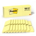 thumbnail image 1 of Notas adhesivas Post-it, 3 x 3 en 18 blocs, 100 hojas, color amarillo canario, 1 of 9