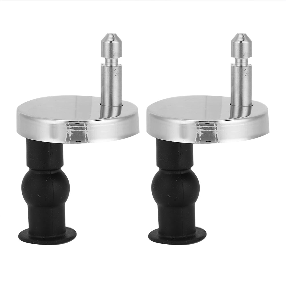 2x toilet seat hinges blind hole fixings expanding rubber top fix nuts screw B$C 