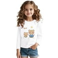thumbnail image 2 of Piuwrlz Girls Long Sleeve T-Shirt Kids Cotton Shirts Round Neck T Shirt Tops White Size 3 Years, 2 of 5